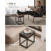imageSONGMICS HOME LUIZ Collection  Ottoman Square Coffee Table Footstool Reversible Top Padded Seat Side Table Minimalist Steel Frame Max Load 660 lb for Living Room Dove Gray ULOM077G01Walnut Brown