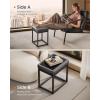imageSONGMICS HOME LUIZ Collection  Ottoman Square Coffee Table Footstool Reversible Top Padded Seat Side Table Minimalist Steel Frame Max Load 660 lb for Living Room Dove Gray ULOM077G01Dove Gray