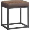 imageSONGMICS HOME LUIZ Collection  Ottoman Square Coffee Table Footstool Reversible Top Padded Seat Side Table Minimalist Steel Frame Max Load 660 lb for Living Room Dove Gray ULOM077G01Walnut Brown