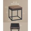imageSONGMICS HOME LUIZ Collection  Ottoman Square Coffee Table Footstool Reversible Top Padded Seat Side Table Minimalist Steel Frame Max Load 660 lb for Living Room Dove Gray ULOM077G01Walnut Brown