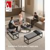 imageSONGMICS HOME LUIZ Collection  Ottoman Square Coffee Table Footstool Reversible Top Padded Seat Side Table Minimalist Steel Frame Max Load 660 lb for Living Room Dove Gray ULOM077G01Dove Gray