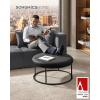 imageSONGMICS HOME LUIZ Collection  Ottoman Square Coffee Table Footstool Reversible Top Padded Seat Side Table Minimalist Steel Frame Max Load 660 lb for Living Room Dove Gray ULOM077G01Ink Black
