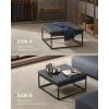 imageSONGMICS HOME LUIZ Collection  Ottoman Square Coffee Table Footstool Reversible Top Padded Seat Side Table Minimalist Steel Frame Max Load 660 lb for Living Room Dove Gray ULOM077G01Ink Black