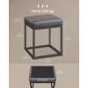 imageSONGMICS HOME LUIZ Collection  Ottoman Square Coffee Table Footstool Reversible Top Padded Seat Side Table Minimalist Steel Frame Max Load 660 lb for Living Room Dove Gray ULOM077G01Dove Gray
