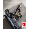 imageSONGMICS HOME LUIZ Collection  Ottoman Square Coffee Table Footstool Reversible Top Padded Seat Side Table Minimalist Steel Frame Max Load 660 lb for Living Room Dove Gray ULOM077G01Ink Black