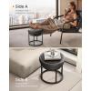 imageSONGMICS HOME LUIZ Collection  Ottoman Square Coffee Table Footstool Reversible Top Padded Seat Side Table Minimalist Steel Frame Max Load 660 lb for Living Room Dove Gray ULOM077G01Dove Gray