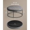 imageSONGMICS HOME LUIZ Collection  Ottoman Square Coffee Table Footstool Reversible Top Padded Seat Side Table Minimalist Steel Frame Max Load 660 lb for Living Room Dove Gray ULOM077G01Dove Gray