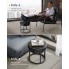 imageSONGMICS HOME LUIZ Collection  Ottoman Square Coffee Table Footstool Reversible Top Padded Seat Side Table Minimalist Steel Frame Max Load 660 lb for Living Room Dove Gray ULOM077G01Ink Black