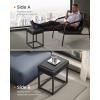 imageSONGMICS HOME LUIZ Collection  Ottoman Square Coffee Table Footstool Reversible Top Padded Seat Side Table Minimalist Steel Frame Max Load 660 lb for Living Room Dove Gray ULOM077G01Ink Black
