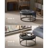 imageSONGMICS HOME LUIZ Collection  Ottoman Square Coffee Table Footstool Reversible Top Padded Seat Side Table Minimalist Steel Frame Max Load 660 lb for Living Room Dove Gray ULOM077G01Ink Black