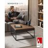 imageSONGMICS HOME LUIZ Collection  Ottoman Square Coffee Table Footstool Reversible Top Padded Seat Side Table Minimalist Steel Frame Max Load 660 lb for Living Room Dove Gray ULOM077G01Walnut Brown