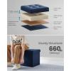 imageSONGMICS MAZIE Collection  43 Inches Storage Ottoman Foldable Storage Bench with Flipping Lid 660 lb Load Capacity for Entryway Living Room Bedroom Dark Gray ULSF76GYZMidnight Blue
