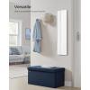 imageSONGMICS MAZIE Collection  43 Inches Storage Ottoman Foldable Storage Bench with Flipping Lid 660 lb Load Capacity for Entryway Living Room Bedroom Dark Gray ULSF76GYZMidnight Blue
