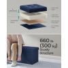 imageSONGMICS MAZIE Collection  43 Inches Storage Ottoman Foldable Storage Bench with Flipping Lid 660 lb Load Capacity for Entryway Living Room Bedroom Dark Gray ULSF76GYZMidnight Blue