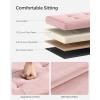 imageSONGMICS Storage Ottoman Bench Foldable Ottoman Foot Rest 15 x 43 x 15 Inches End of Bed Bench Storage Chest Load up to 660 lb for Living Room Bedroom Entryway Cream White ULSF277W01Jelly Pink