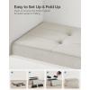 imageSONGMICS Storage Ottoman Bench Foldable Ottoman Foot Rest 15 x 43 x 15 Inches End of Bed Bench Storage Chest Load up to 660 lb for Living Room Bedroom Entryway Cream White ULSF277W01Cream White