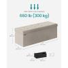 imageSONGMICS Storage Ottoman Bench Foldable Ottoman Foot Rest 15 x 43 x 15 Inches End of Bed Bench Storage Chest Load up to 660 lb for Living Room Bedroom Entryway Cream White ULSF277W01Cream White