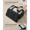 imageSONGMICS Storage Ottoman Bench Foldable Ottoman Foot Rest 15 x 43 x 15 Inches End of Bed Bench Storage Chest Load up to 660 lb for Living Room Bedroom Entryway Cream White ULSF277W01Ink Black