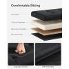 imageSONGMICS Storage Ottoman Bench Foldable Ottoman Foot Rest 15 x 43 x 15 Inches End of Bed Bench Storage Chest Load up to 660 lb for Living Room Bedroom Entryway Cream White ULSF277W01Ink Black