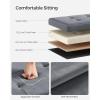 imageSONGMICS Storage Ottoman Foldable Small Ottoman Foot Rest 122 x 161 Inches Foot Stool Load up to 286 lb for Living Room Bedroom Dorm Slate Gray ULSF200G01Slate Gray