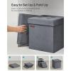 imageSONGMICS Storage Ottoman Foldable Small Ottoman Foot Rest 122 x 161 Inches Foot Stool Load up to 286 lb for Living Room Bedroom Dorm Slate Gray ULSF200G01Slate Gray