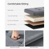 imageSONGMICS Storage Ottoman Foldable Small Ottoman Foot Rest 122 x 161 Inches Foot Stool Load up to 286 lb for Living Room Bedroom Dorm Slate Gray ULSF200G01Slate Gray