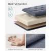 imageSONGMICS Storage Ottoman Storage Bench Tufted Entryway Bedroom Bench 177 x 465 x 177 Inches Hinges Easy Lid Operation Wooden Legs LinenLook Cover Loads 330 lb Light Denim Blue ULOM070Q01