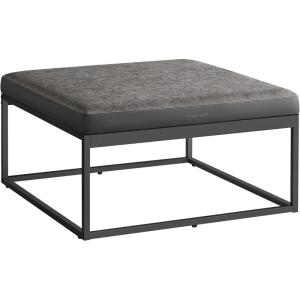 imageSONGMICS HOME LUIZ Collection  Ottoman Square Coffee Table Footstool Reversible Top Padded Seat Side Table Minimalist Steel Frame Max Load 660 lb for Living Room Dove Gray ULOM077G01Dove Gray