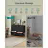 imageSONGMICS Dresser for Bedroom Chest of Drawers TV Stand Steel MDF 6 NonWoven Fabric Drawers Storage Organizer Unit Closet Entryway Rustic Brown and Ink Black ULGS123B02SInk Black  Ebony Black