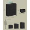 imageSONGMICS Dresser for Bedroom Chest of Drawers TV Stand Steel MDF 6 NonWoven Fabric Drawers Storage Organizer Unit Closet Entryway Rustic Brown and Ink Black ULGS123B02SInk Black  Ebony Black