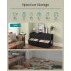imageSONGMICS Dresser for Bedroom Chest of Drawers TV Stand Steel MDF 6 NonWoven Fabric Drawers Storage Organizer Unit Closet Entryway Rustic Brown and Ink Black ULGS123B02SInk Black  Ebony Black