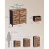 imageSONGMICS Dresser for Bedroom Chest of Drawers TV Stand Steel MDF 6 NonWoven Fabric Drawers Storage Organizer Unit Closet Entryway Rustic Brown and Ink Black ULGS123B02SRustic Brown  Ink Black