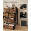 imageSONGMICS Dresser for Bedroom Chest of Drawers TV Stand Steel MDF 6 NonWoven Fabric Drawers Storage Organizer Unit Closet Entryway Rustic Brown and Ink Black ULGS123B02SRustic Brown  Ink Black