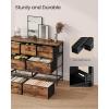 imageSONGMICS Dresser for Bedroom Chest of Drawers TV Stand Steel MDF 6 NonWoven Fabric Drawers Storage Organizer Unit Closet Entryway Rustic Brown and Ink Black ULGS123B02SRustic Brown  Ink Black