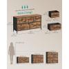 imageSONGMICS Dresser for Bedroom Chest of Drawers TV Stand Steel MDF 6 NonWoven Fabric Drawers Storage Organizer Unit Closet Entryway Rustic Brown and Ink Black ULGS123B02SRustic Brown  Ink Black