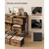 imageSONGMICS Dresser for Bedroom Chest of Drawers TV Stand Steel MDF 6 NonWoven Fabric Drawers Storage Organizer Unit Closet Entryway Rustic Brown and Ink Black ULGS123B02SRustic Brown  Ink Black