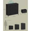 imageSONGMICS Dresser for Bedroom Chest of Drawers TV Stand Steel MDF 6 NonWoven Fabric Drawers Storage Organizer Unit Closet Entryway Rustic Brown and Ink Black ULGS123B02SInk Black  Ebony Black