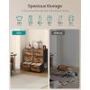imageSONGMICS Dresser for Bedroom Chest of Drawers TV Stand Steel MDF 6 NonWoven Fabric Drawers Storage Organizer Unit Closet Entryway Rustic Brown and Ink Black ULGS123B02SRustic Brown  Ink Black
