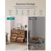 imageSONGMICS Dresser for Bedroom Chest of Drawers TV Stand Steel MDF 6 NonWoven Fabric Drawers Storage Organizer Unit Closet Entryway Rustic Brown and Ink Black ULGS123B02SRustic Brown  Ink Black