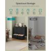 imageSONGMICS Dresser for Bedroom Chest of Drawers TV Stand Steel MDF 6 NonWoven Fabric Drawers Storage Organizer Unit Closet Entryway Rustic Brown and Ink Black ULGS123B02SInk Black  Ebony Black