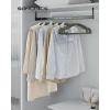 imageSONGMICS Velvet Hangers 50 Pack NonSlip Clothes Hangers 17 x 83 Inches Coat Hangers with Wide Shoulder Notches Pants Bar 360 Swivel Hook SpaceSaving for Closet Ink Black UCRF039B03Gray