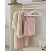 imageSONGMICS Velvet Hangers 50 Pack NonSlip Clothes Hangers 17 x 83 Inches Coat Hangers with Wide Shoulder Notches Pants Bar 360 Swivel Hook SpaceSaving for Closet Ink Black UCRF039B03Cloud White
