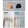 imageSONGMICS Velvet Hangers 50 Pack NonSlip Clothes Hangers 17 x 83 Inches Coat Hangers with Wide Shoulder Notches Pants Bar 360 Swivel Hook SpaceSaving for Closet Ink Black UCRF039B03Ink Black