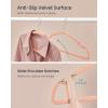 imageSONGMICS Velvet Hangers 50 Pack NonSlip Clothes Hangers 17 x 83 Inches Coat Hangers with Wide Shoulder Notches Pants Bar 360 Swivel Hook SpaceSaving for Closet Ink Black UCRF039B03Coral Pink