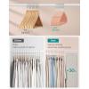 imageSONGMICS Velvet Hangers 50 Pack NonSlip Clothes Hangers 17 x 83 Inches Coat Hangers with Wide Shoulder Notches Pants Bar 360 Swivel Hook SpaceSaving for Closet Ink Black UCRF039B03Coral Pink
