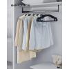 imageSONGMICS Velvet Hangers 50 Pack NonSlip Clothes Hangers 17 x 83 Inches Coat Hangers with Wide Shoulder Notches Pants Bar 360 Swivel Hook SpaceSaving for Closet Ink Black UCRF039B03Ink Black