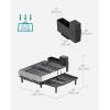 imageSONGMICS Large Dish Drying Rack Expandable Dish Dryer for Kitchen Counter Stainless Steel Dish Rack with Rotatable Spout Utensil Cup Glass Cutting Board Pan Holders Silver and Black UKCS037B01Silver  Black