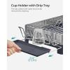 imageSONGMICS Large Dish Drying Rack Premium Stainless Steel Dish Rack with Rotatable Spout FingerprintResistant Dish Drainers for Kitchen Counter 125 x 225 in Silver and Gray UKCS030E01Silver  Gray