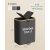 imageSONGMICS Laundry Hamper with Lids Laundry Basket with 2 Compartments 39 Gal 150 L Removable Liner Bag for Laundry Room Bedroom Living Room Cream White and Light Bamboo ULCB523W01Ink Black