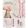 imageSONGMICS Coat Rack Freestanding Metal Coat Rack Stand with 12 Hooks and 4 Legs Holds Clothes Hats and Bags for Entryway Living Room Bedroom Jelly Pink URCR031R01Jelly Pink